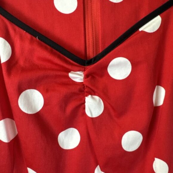 Minnie Mouse Retro Red Polka Dot Dress Woman's Medium Disney Parks Dress Shop - Picture 3 of 16